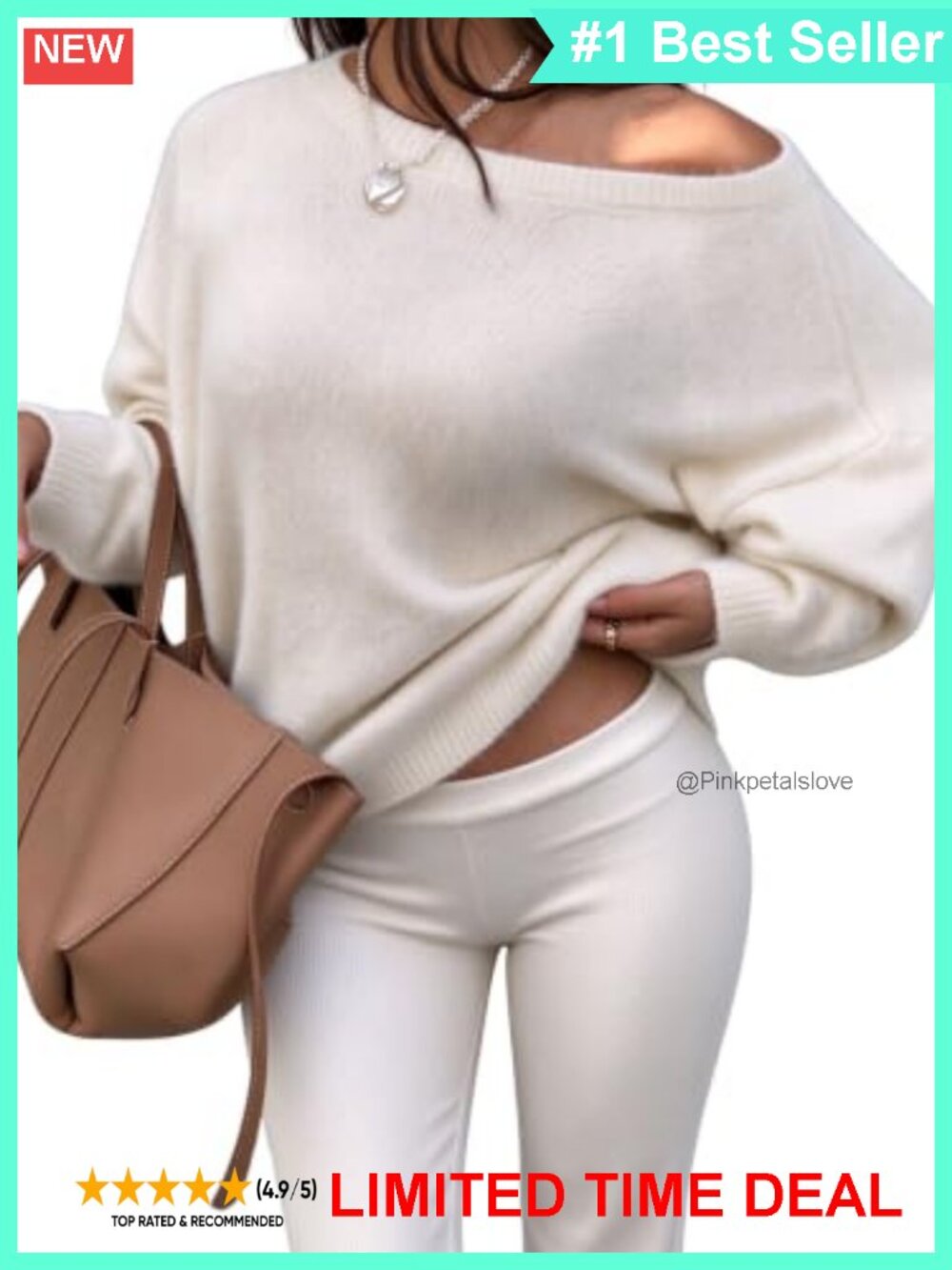 Fuzzy Off The Shoulder Knit Pullover Sweater Loose Fit Chic